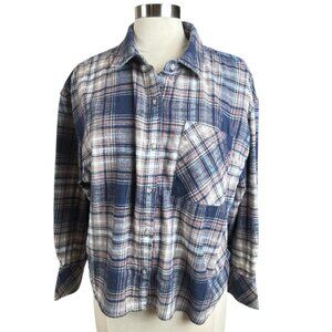 Scotch & Soda Amsterdam Plaid Flannel Shirt XL Crafted With Love Button Front